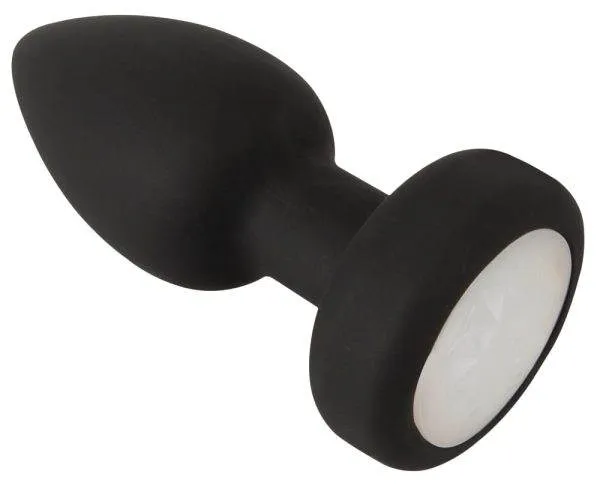 RC Flashing Butt Plug with Vibration - Wasserdichter Silikon Analplug mit LED-Licht und Fernbedienung, 9 cm, bunt
