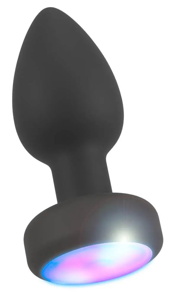 RC Flashing Butt Plug with Vibration - Wasserdichter Silikon Analplug mit LED-Licht und Fernbedienung, 9 cm, bunt RC Flashing Butt Plug with Vibration - Wasserdichter Silikon Analplug mit LED-Licht und Fernbedienung, 9 cm, bunt