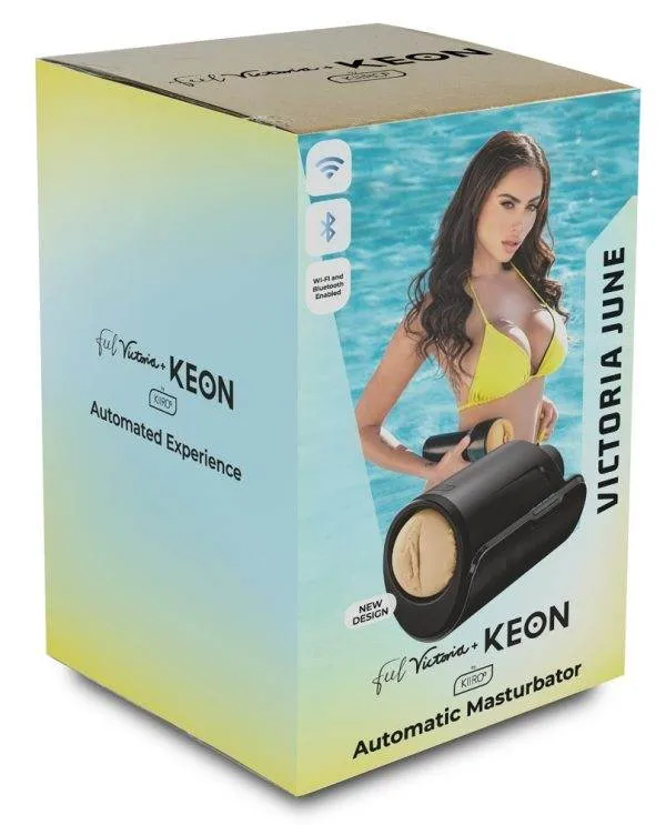 Kiiroo Combo Set: Keon WiFi mit Stroker-Masturbator Feel Victoria June, Schwarz