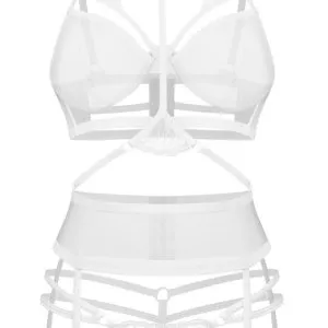 Obsessive Premium Set Premier Verführung Weiß BH Strapsgürtel Ouvert-String Obsessive Premium Set Premier Verführung Weiß BH Strapsgürtel Ouvert-String – Bild 4