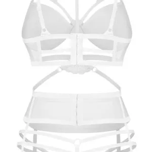 Obsessive Premium Set Premier Verführung Weiß BH Strapsgürtel Ouvert-String Obsessive Premium Set Premier Verführung Weiß BH Strapsgürtel Ouvert-String – Bild 5