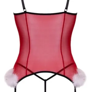 Cottelli Lingerie X-Mas Strapshemd und String Set rot Cottelli Lingerie X-Mas Strapshemd und String Set rot – Bild 5