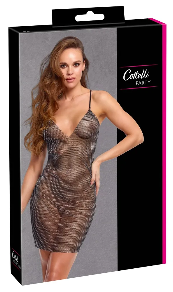 27192746111_verp Cottelli PARTY Funkelndes Glitzer-Träger-Minikleid