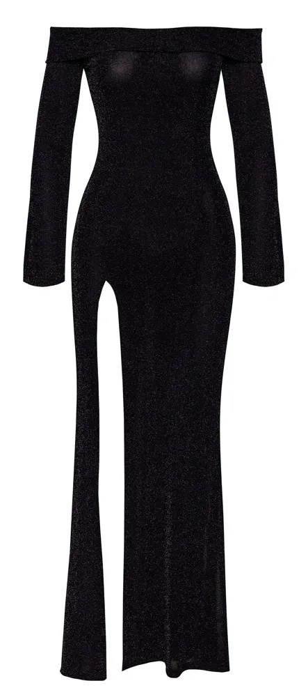 Noir Glamour Glitzerkleid in Schwarz Noir Glamour Glitzerkleid in Schwarz