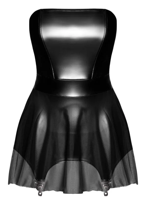 Noir Schwarzes Tube-Minikleid mit Straps-Corsage Noir Schwarzes Tube-Minikleid mit Straps-Corsage