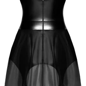 Noir Schwarzes Tube-Minikleid mit Straps-Corsage Noir Schwarzes Tube-Minikleid mit Straps-Corsage – Bild 5
