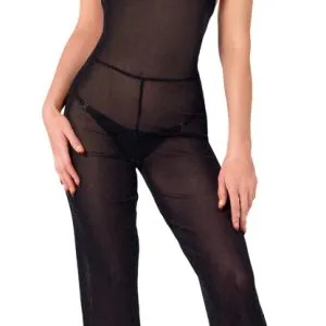 Noir - Glitzernder schulterfreier Overall in Schwarz, Größe S Noir - Glitzernder schulterfreier Overall in Schwarz, Größe S – Bild 2
