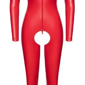 Noir Powerwetlook Overall ouvert in Rot, Größe XS - XL Noir Powerwetlook Overall ouvert in Rot, Größe XS - XL – Bild 5