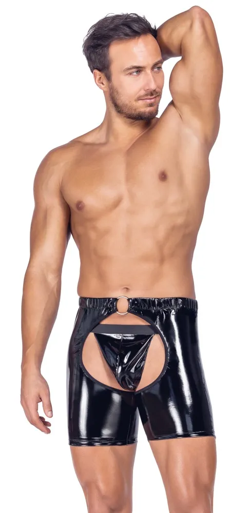 Black Level Chaps & String Set - Lack Schwarz