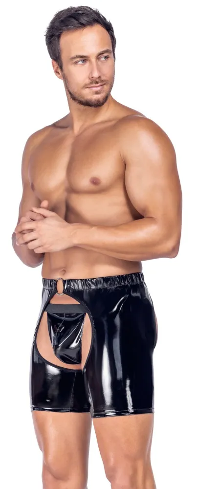 Black Level Chaps & String Set - Lack Schwarz Black Level Chaps & String Set - Lack Schwarz