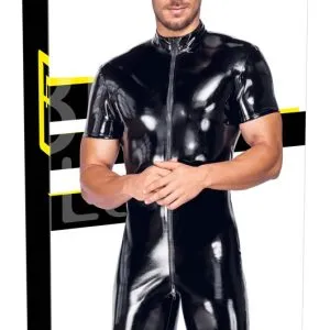 Black Level Glänzender Lack-Overall kurzarm schwarz Black Level Glänzender Lack-Overall kurzarm schwarz – Bild 1