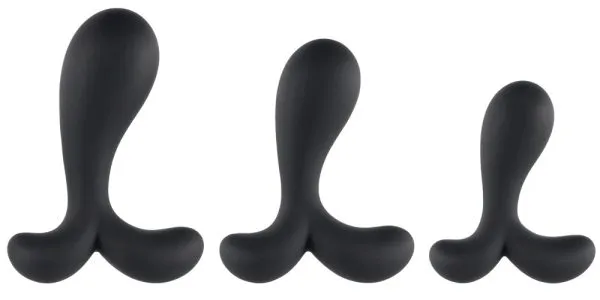 ANOS Prostata Plug Trainingsset - 3er Set, Schwarz