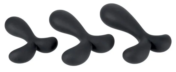 ANOS Prostata Plug Trainingsset - 3er Set, Schwarz