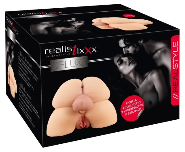 Realistixxx Deluxe Doppeltorso in Hautfarben, Double Torso für intensive Dreier-Feelings